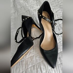 JLO Eldora Studded Black Stiletto Heel Size 9